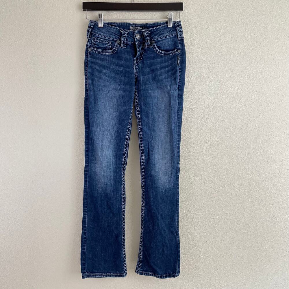 Silver Jeans Womens Suki Mid Slim Bootcut Jeans 25 X 33 (Act 26 x 30)